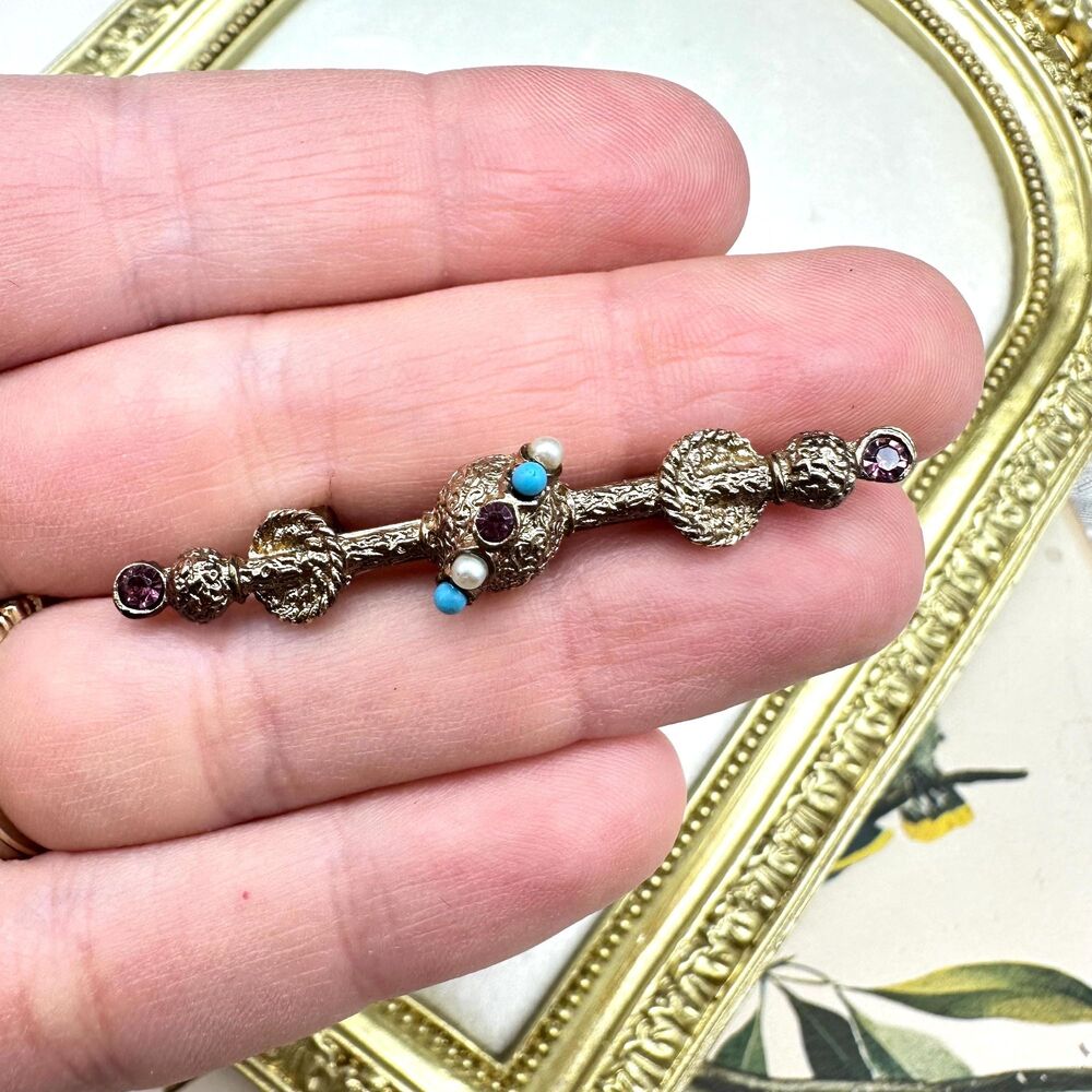 Vintage Victorian Bar Pin Brooch